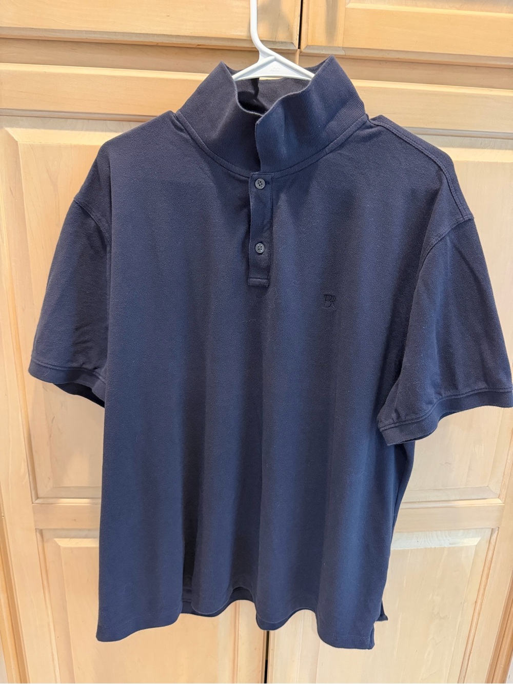 Banana Republic Navy Pique Short-Sleeve Polo XL